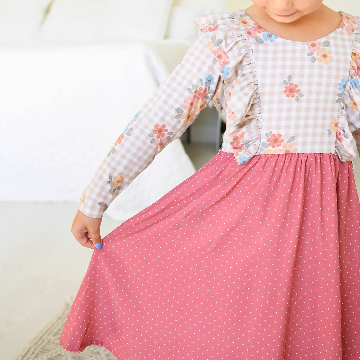 Callie Bamboo - Ruffle Sleeve Dress