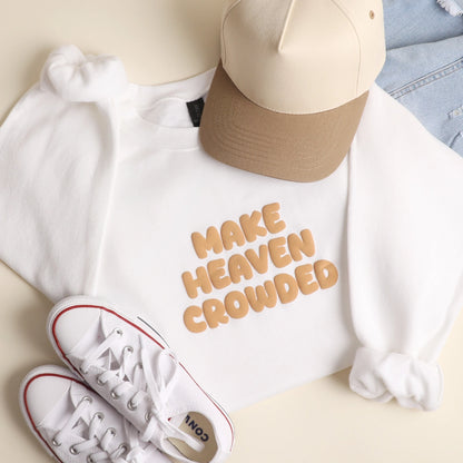 Make Heaven Crowded Puff Print Crewneck
