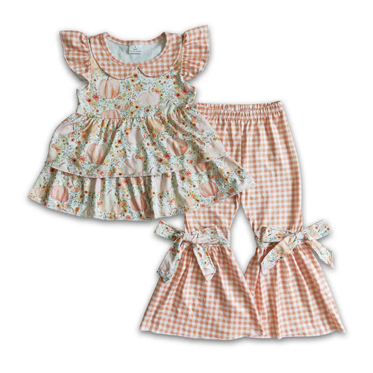 Gingham Pumpkin Tunic & Flare Pants