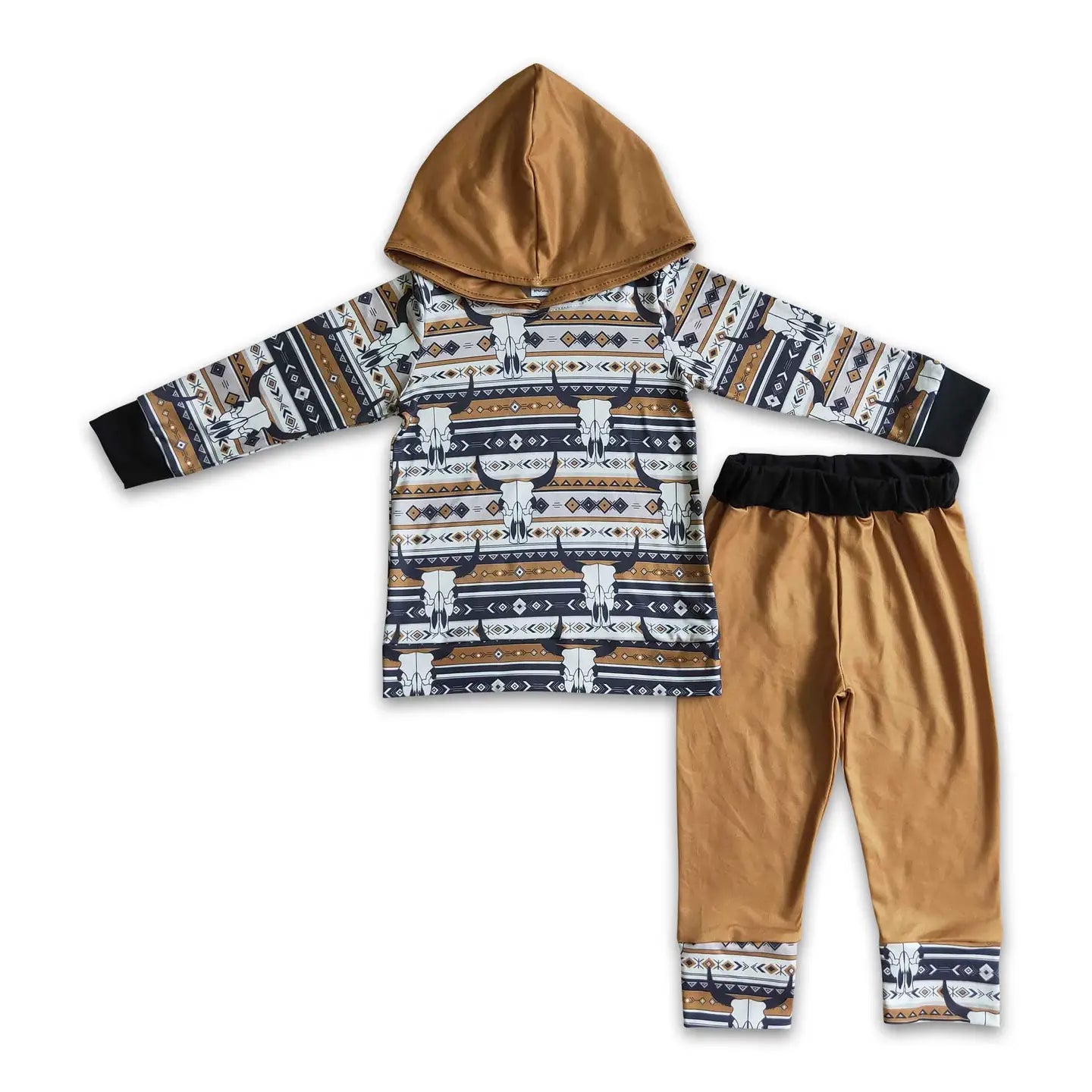 Western Steer Hoodie Set