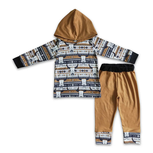 Western Steer Hoodie Set
