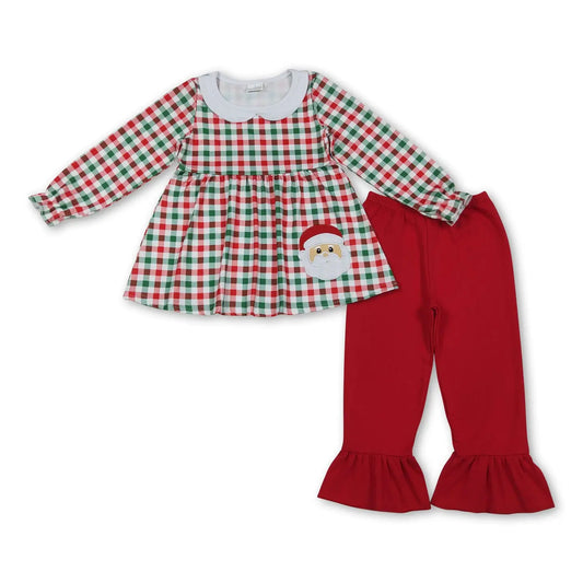 Christmas Gingham Santa Tunic & Pants