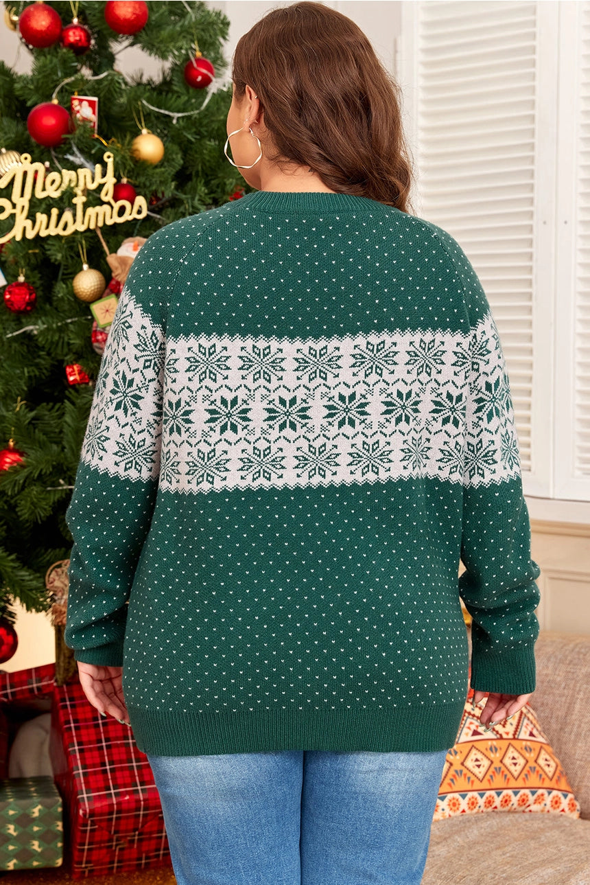 Christmas Snowflake Sweater - Curvy