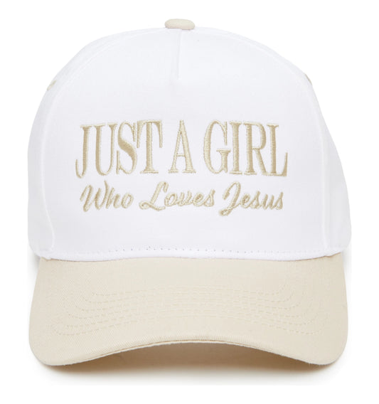 Just A Girl Who Loves Jesus Embroidered Hat