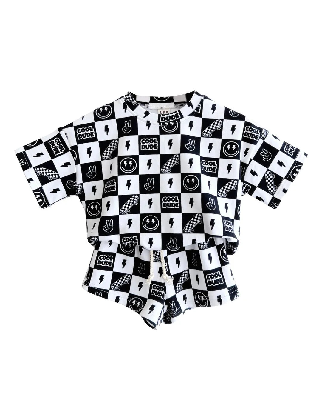 Cool Dude Checker Shorts Set