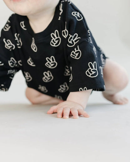 Peace Sign Shorts Set